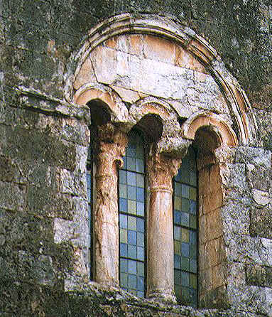 Window in yellow marble